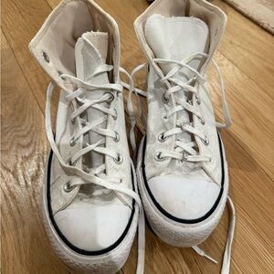 Classic White High-Top Sneakers